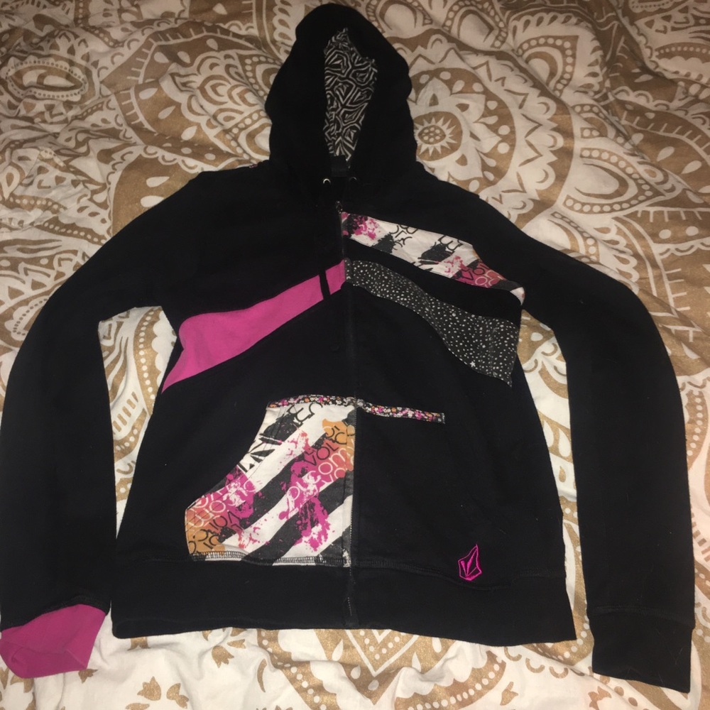 EVC Vintage Volcom Multi Coloured Zip up hoodie
